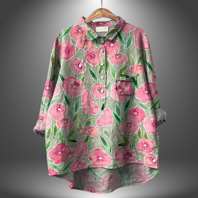 Mira - Chemise à Boutons à Motif Floral