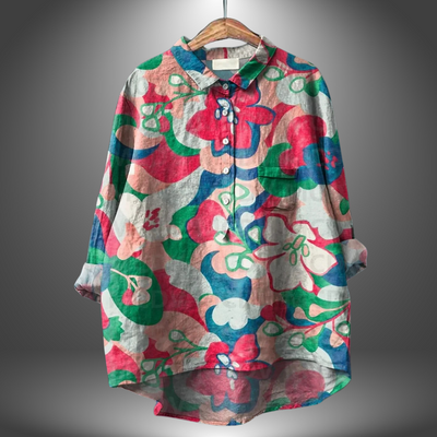 Mira - Chemise à Boutons à Motif Floral
