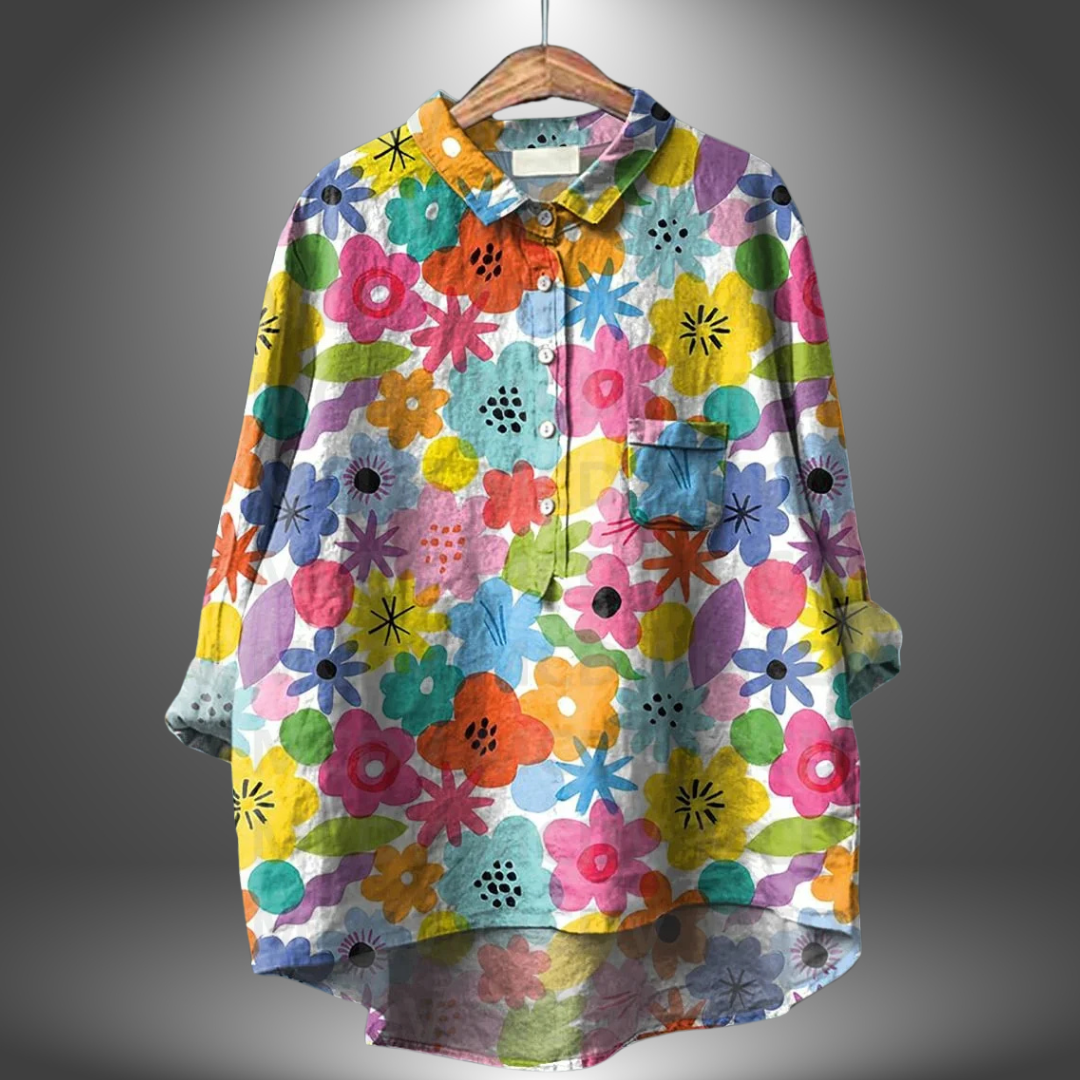 Mira - Chemise à Boutons à Motif Floral