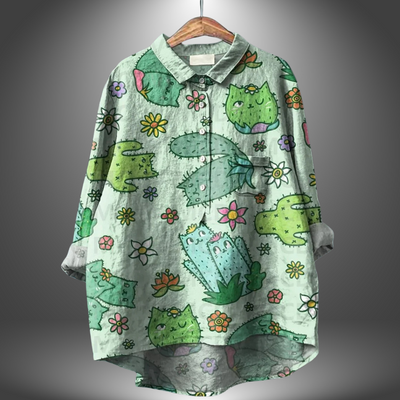 Mira - Chemise à Boutons à Motif Floral
