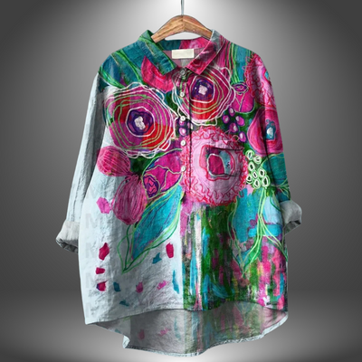 Mira - Chemise à Boutons à Motif Floral