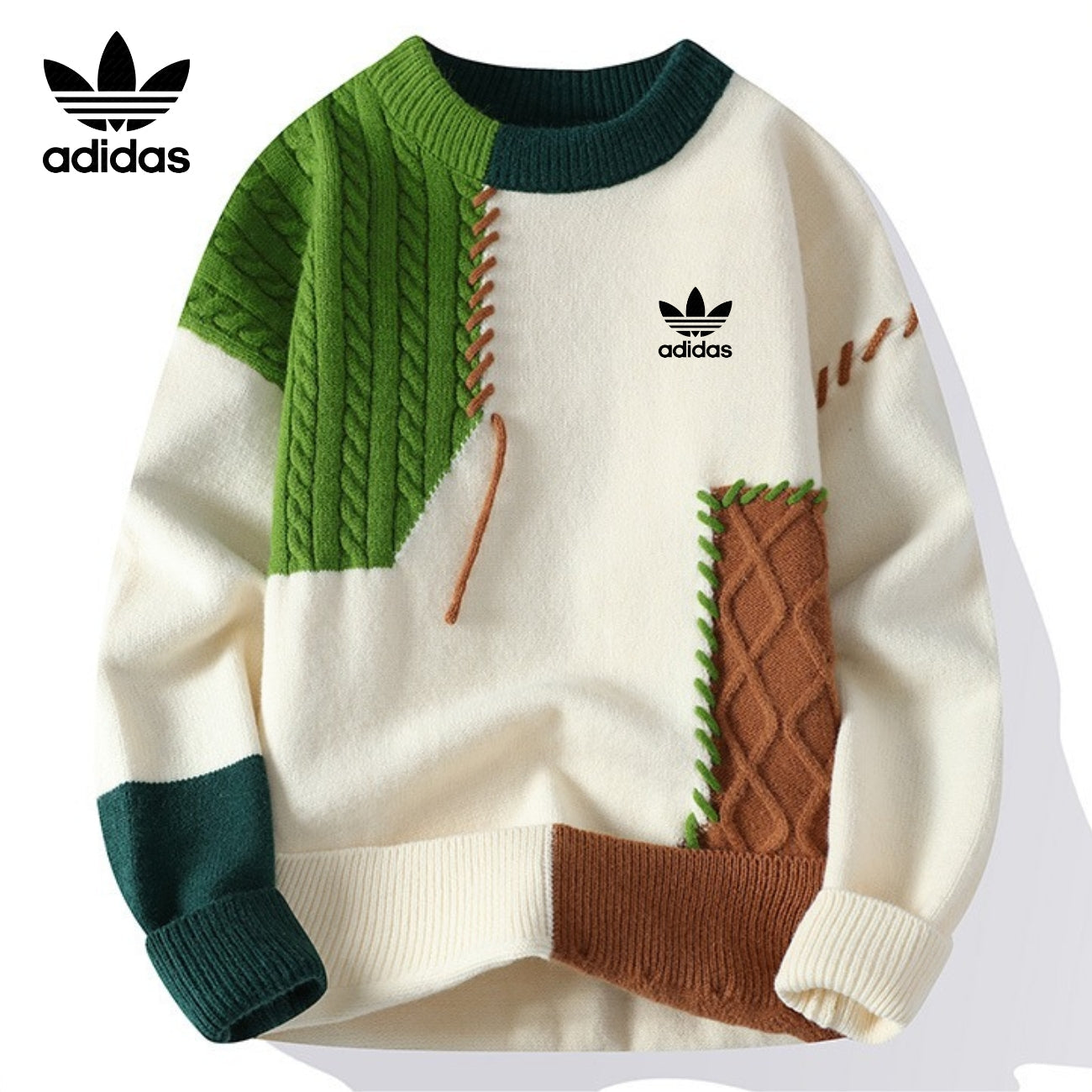 Pull Patchwork Décontracté || PRIX DÉSTOCKAGE