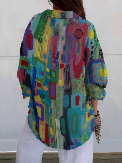 Elio - Chemise à motif abstrait