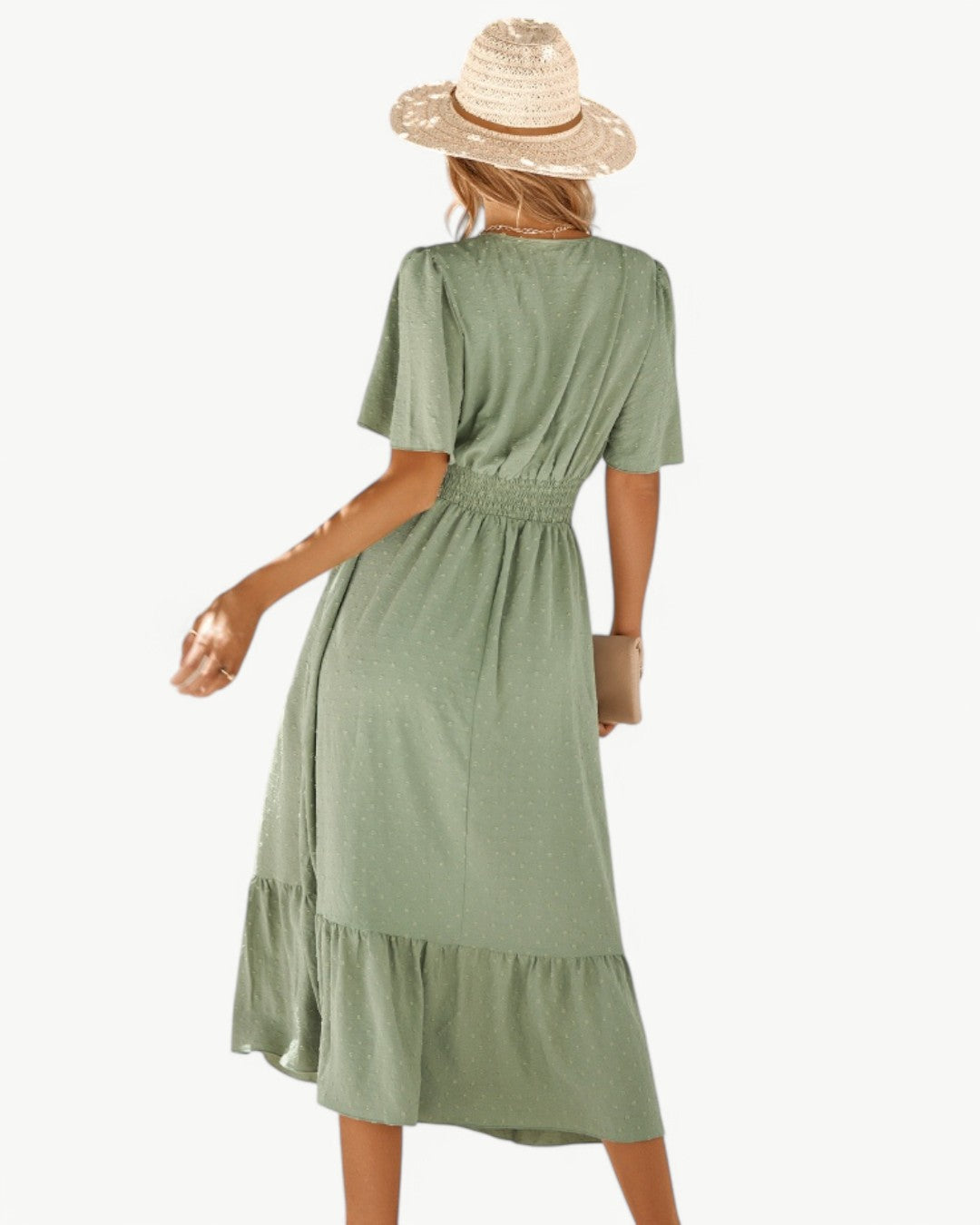 Lena - Robe midi à pois
