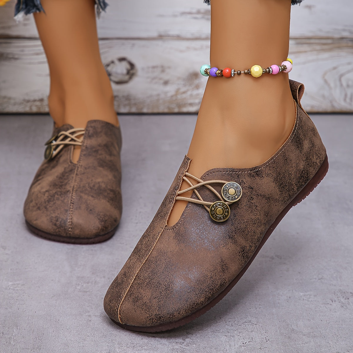 Milo - Chaussures à enfiler boutonnées