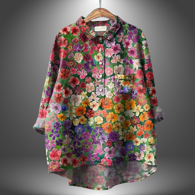 Mira - Chemise à Boutons à Motif Floral