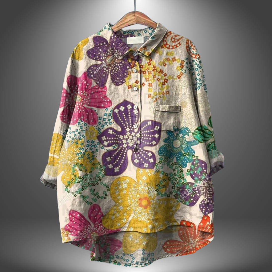 Mira - Chemise à Boutons à Motif Floral