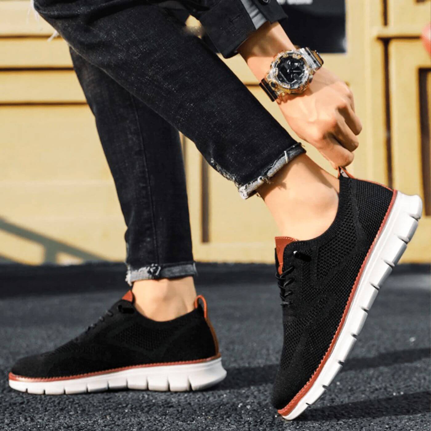 Kai - Baskets à lacets en maille