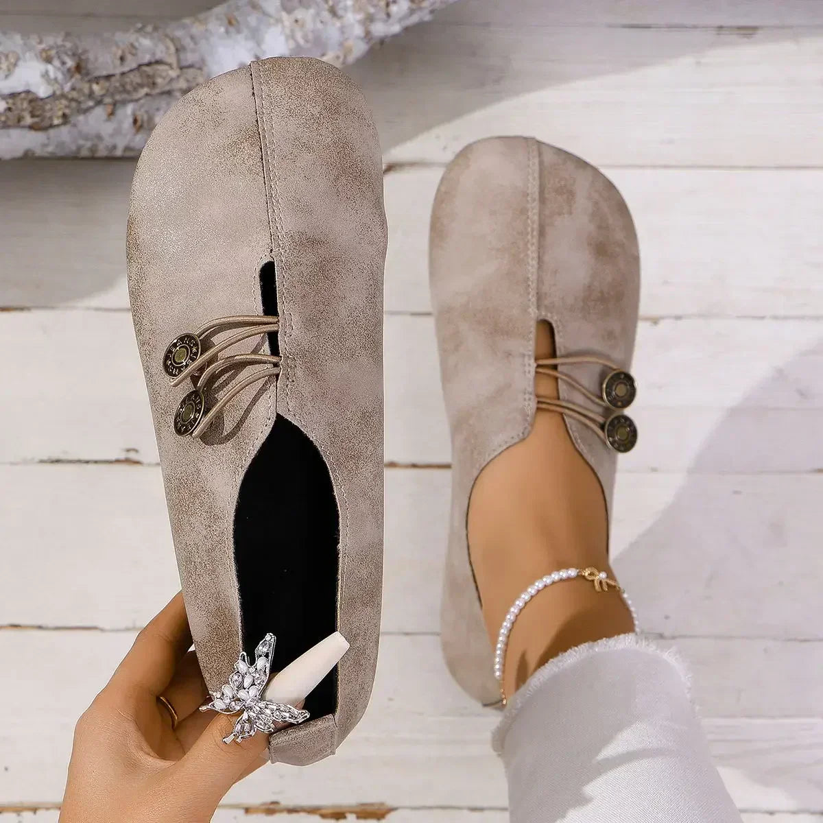 Milo - Chaussures à enfiler boutonnées