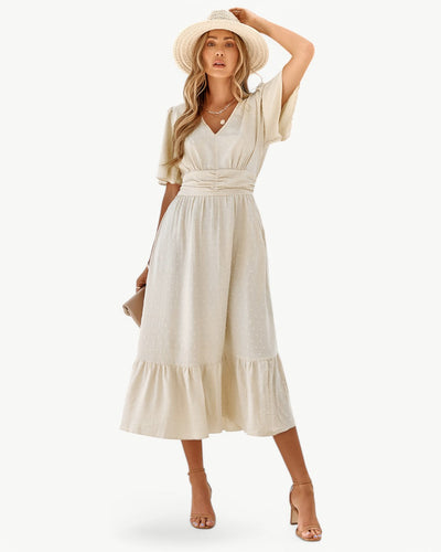 Lena - Robe midi à pois