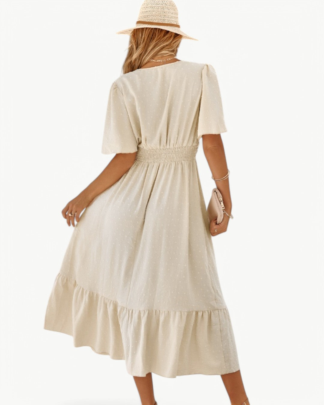 Lena - Robe midi à pois