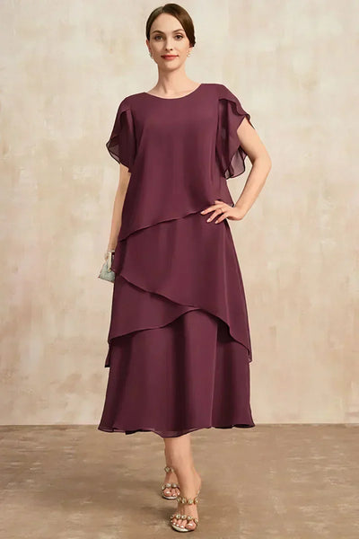 Celestia - Robe classique en mousseline de soie