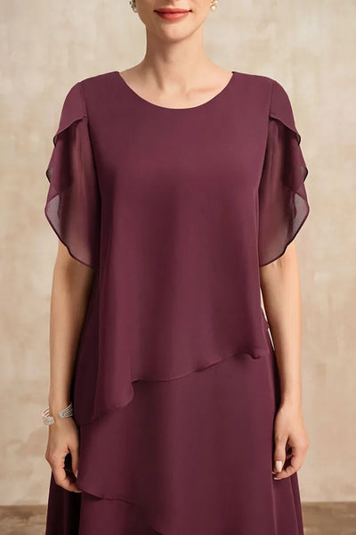 Celestia - Robe classique en mousseline de soie