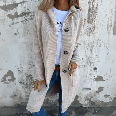 Elara - Long Gilet Tricoté