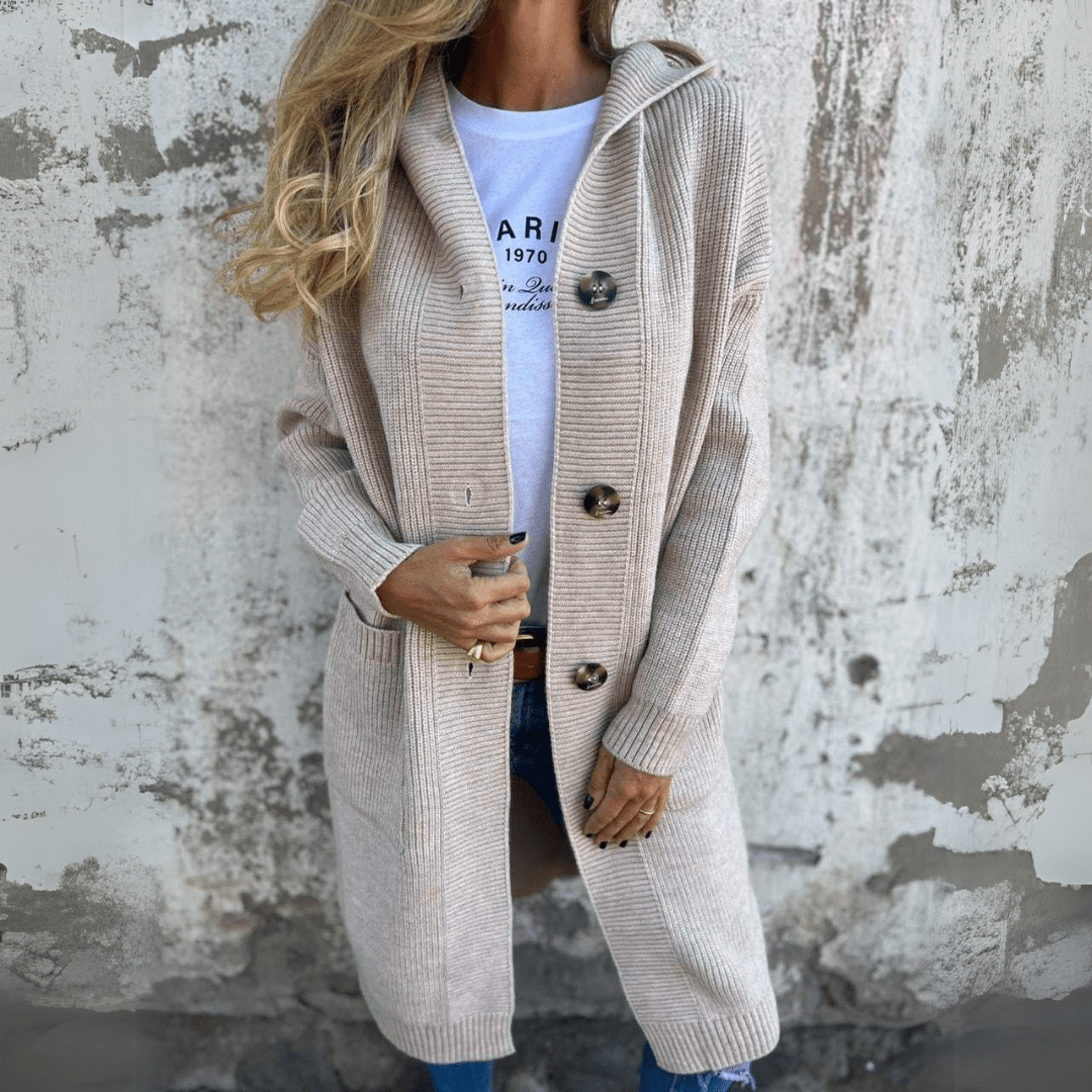 Elara - Long Gilet Tricoté