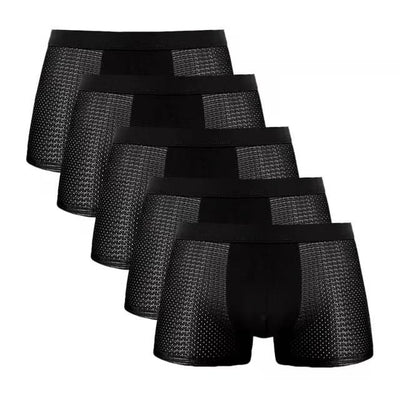 Ensemble de 10 caleçons en fibre de bambou BOXEO - Achetez-en 5 et obtenez-en 10 !